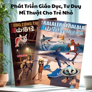 Sách Tập Tô Màu TungTungTung Sahur Trong Vũ Trụ Brainrot Với Nhiều Chủ Đề Tranh Vẽ Thú Vị Giáo Dục Cho Trẻ Từ 1-4 Tuổi