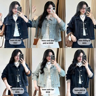 Áo Khoác Jeans Croptop 247Store Unisex Form Rộng Cá Tính Đi Học Đi Chơi