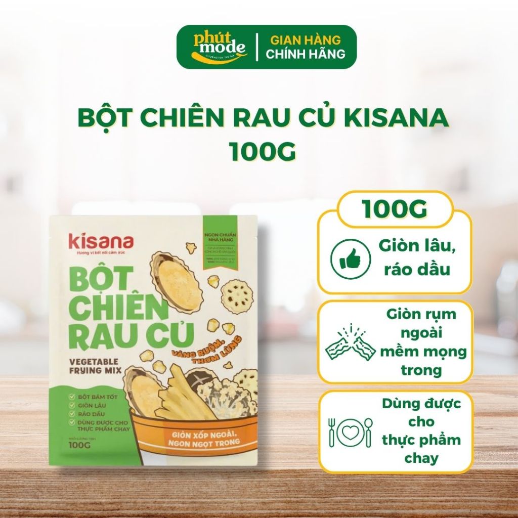 [QUÀ TẶNG 0Đ] Combo 9 Gói Bột Chiên Kisana 100g Các Loại - Chiên gà, Chiên rau củ, Chiên hải sản