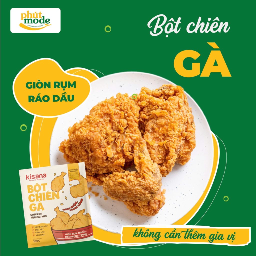 [QUÀ TẶNG 0Đ] Combo 9 Gói Bột Chiên Kisana 100g Các Loại - Chiên gà, Chiên rau củ, Chiên hải sản