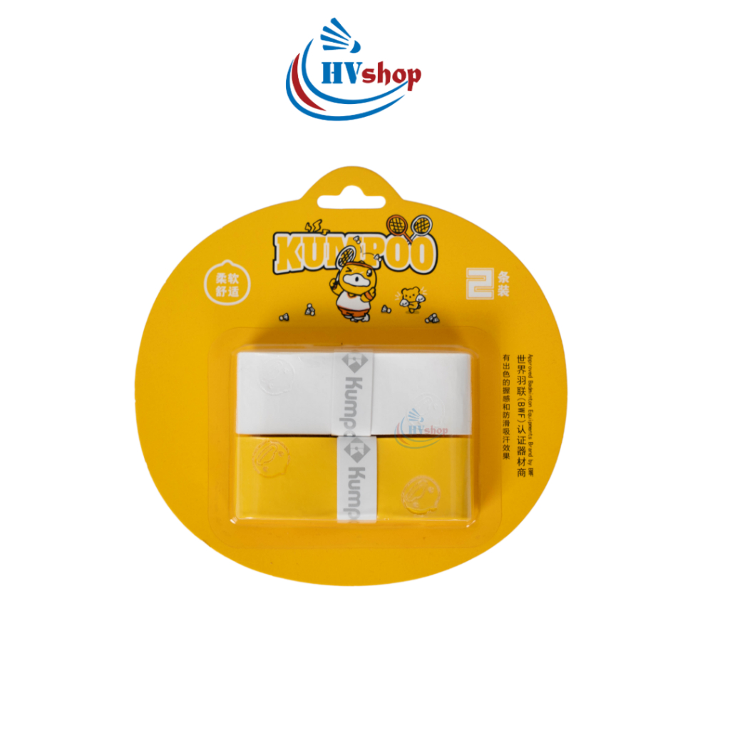 Quấn cán vợt cầu lông Kumpoo Bee Duck chính hãng, mềm mại, thấm hút tốt, chống trơn trượt - HVShop