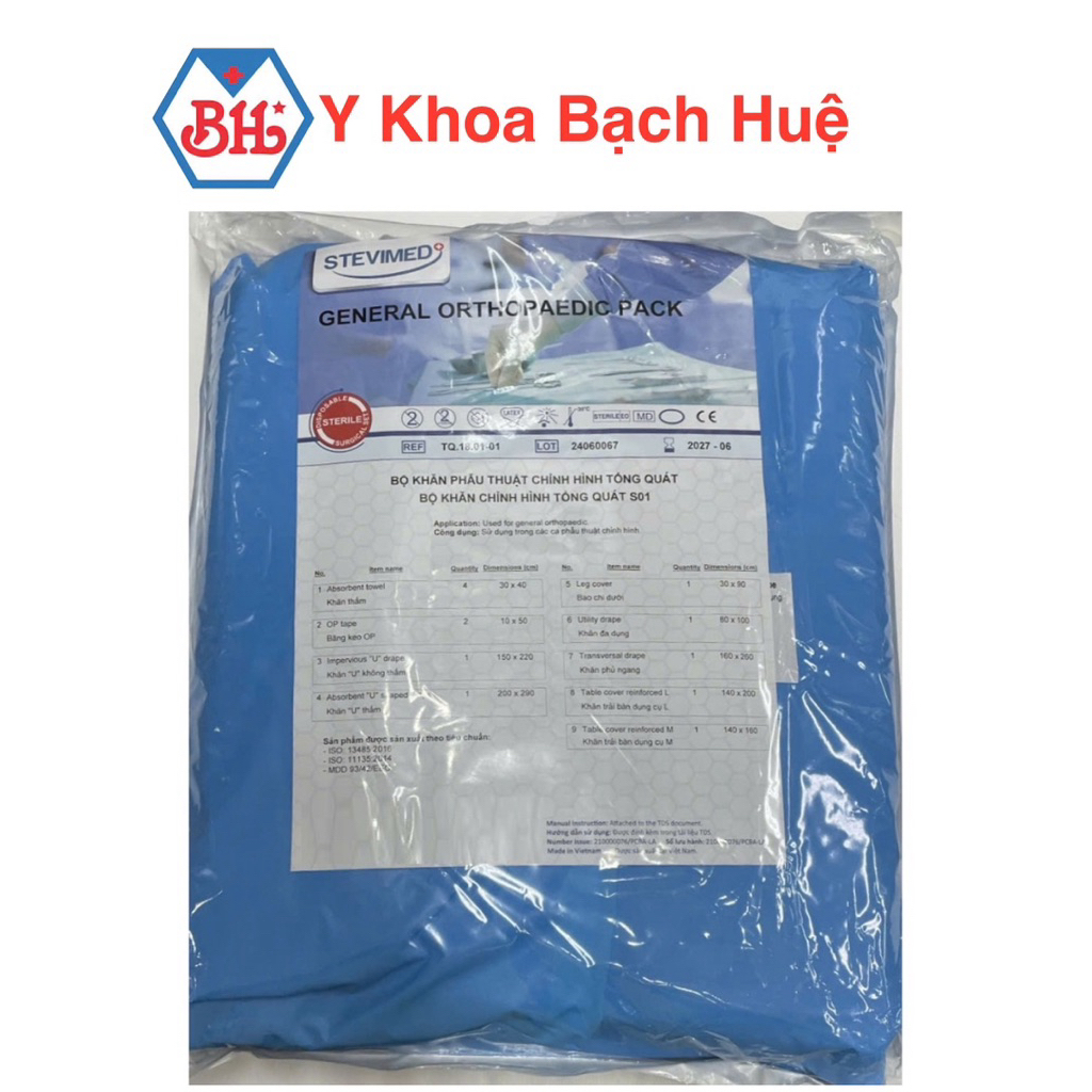Bộ khăn phẫu thuật chỉnh hình , bộ khăn chỉnh hình tổng phát S01