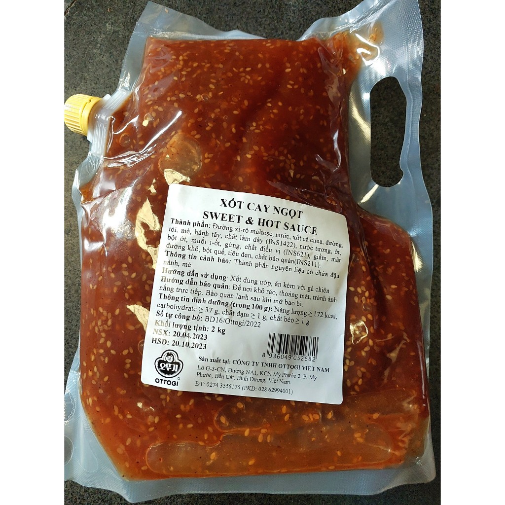 Gói 2Kg Sốt Hot & Sweet ( Sốt HS) Ottogi_ Sốt Phủ gà Rán Ngon