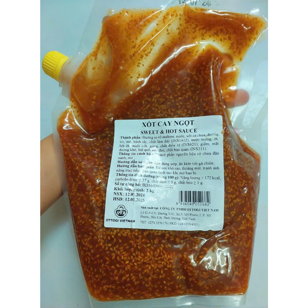 Gói 2Kg Sốt Hot & Sweet ( Sốt HS) Ottogi_ Sốt Phủ gà Rán Ngon