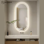 Gương LED HÌNH OVAL viền sang trọng cho Nhà Tắm và Bàn Trang Điểm, kính Việt - Nhật dày 4mm (Đầy đủ phụ kiện) — ảnh 2