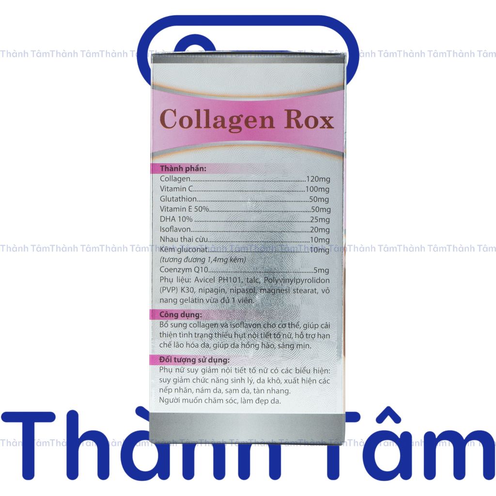 Viên uống trắng da COLLAGEN ROX BẠC hỗ trợ làm đẹp da, giảm nám mờ thâm - Hộp 60 viên