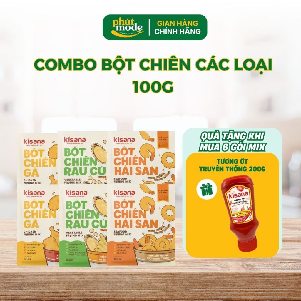 COMBO 3 GÓI BỘT CHIÊN 100G MIX CÁC LOẠI