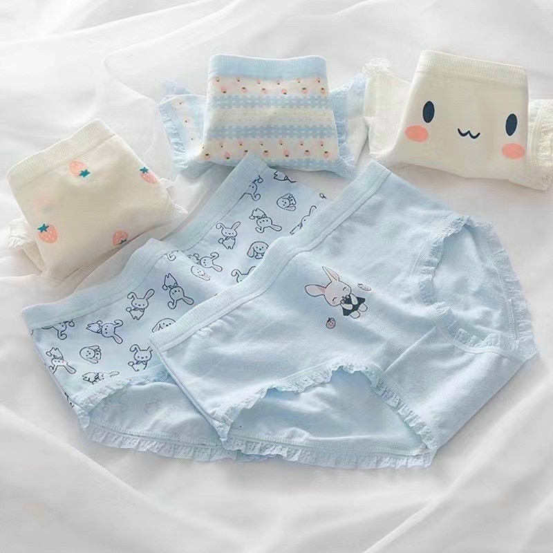 Combo 10 quần lót học sinh nữ cotton hoạ tiết cute đáng yêu, mềm mại thoáng khí 589