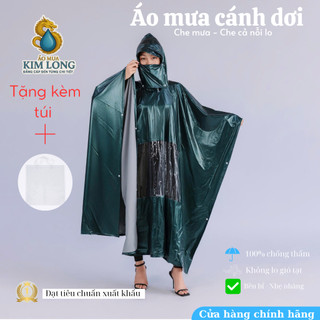 Áo Mưa Cánh Dơi Hai Da Cao Cấp - Không Thấm Nước - Phù Hợp Thời Trang
