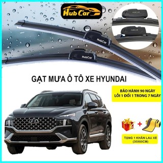 Gạt Mưa Ô Tô Xe Hyundai Cao Cấp HubCar Thân Mềm Không Xương, Gạt Sạch Êm Ái, Không Để Lại Vệt Nước