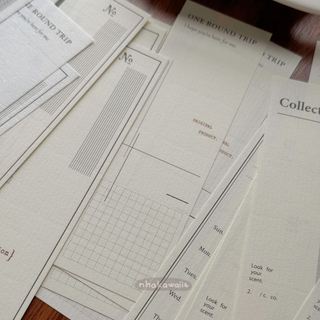 Giấy note retro trang trí junk journal Listen to the wind 30 tờ