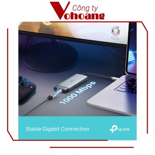 Hub USB Type-C 6 Cổng TP-Link UH6120C HDMI 4K@60Hz, 1 Gigabits LAN, 1 USB-C, 2 USB-A