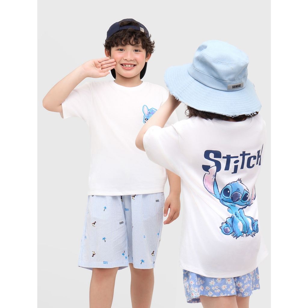 Áo phông unisex trẻ em CANIFA cộc tay in họa tiết 3TS25S007