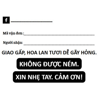 50 Phiếu giao hàng ghi tên shop, có sẵn keo dán, mực in đậm Kích thước 10x15 cm