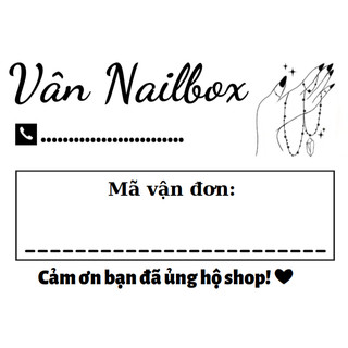 50 Phiếu giao hàng ghi tên shop, có sẵn keo dán, mực in đậm Kích thước 10x15 cm