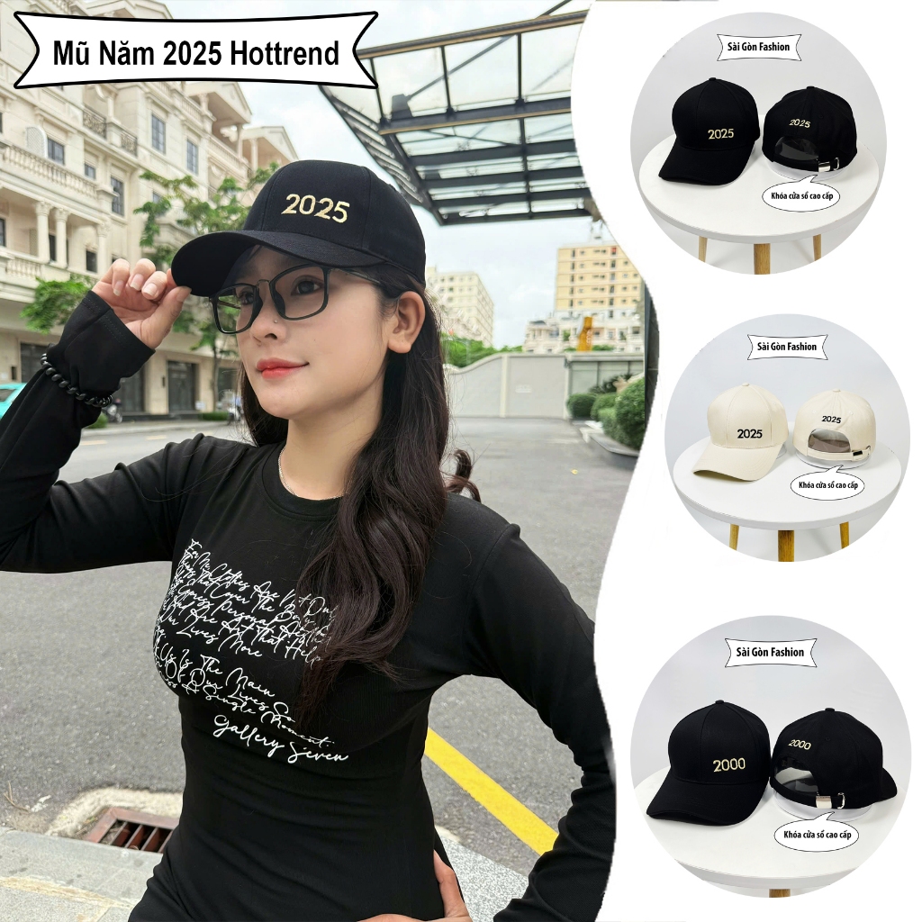 Mũ lưỡi trai Năm 2025 Hottrend thời trang form Unisex Nam Nữ