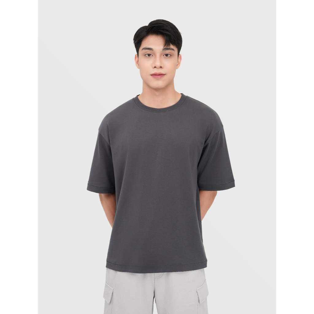 Áo phông nam CANIFA cộc tay cổ tròn chất cotton mềm mại dáng basic 8TS25S012