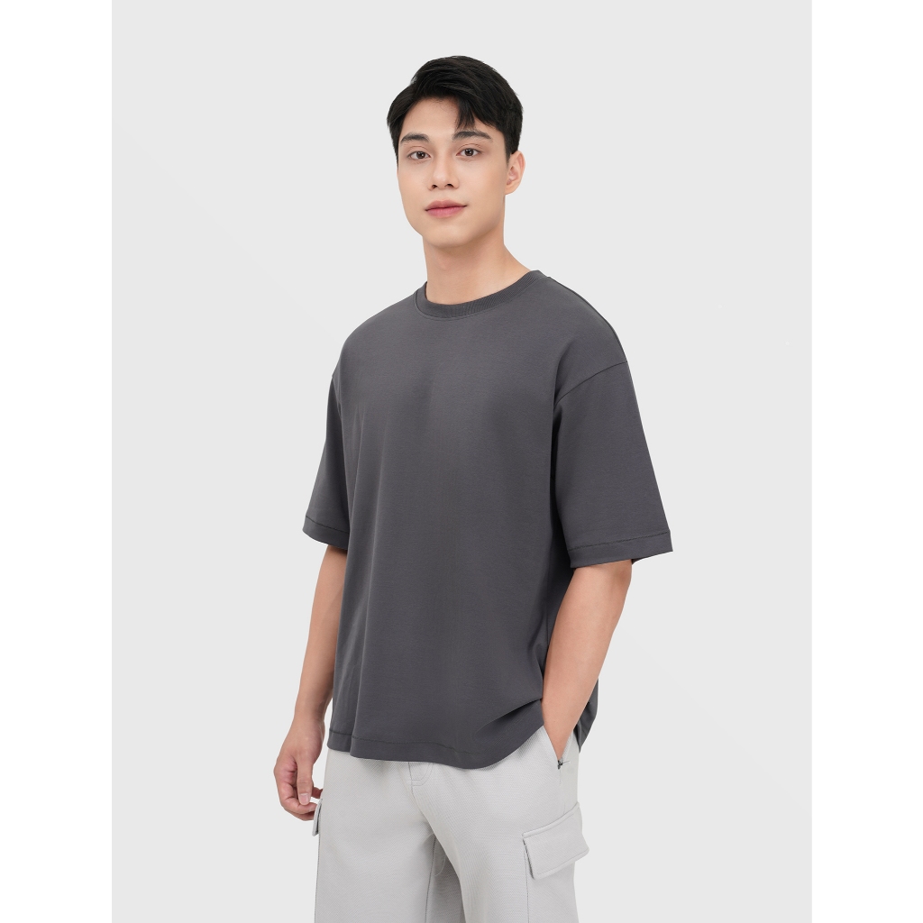 Áo phông nam CANIFA cộc tay cổ tròn chất cotton mềm mại dáng basic 8TS25S012