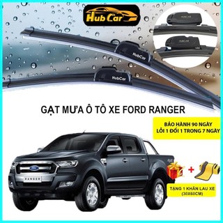 Gạt Mưa Ô Tô Ford Ranger Cao Cấp HubCar Thân Mềm Không Xương Gạt Sạch Êm Ái Không Để Lại Vệt Nước