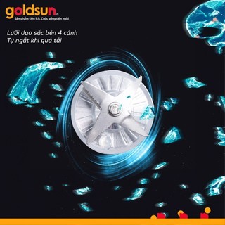 Máy xay sinh tố Goldsun GBL4115 công suất 400W có 3 cối nhựa kèm lưỡi dao inox 4 cánh