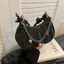 Túi Xách Nữ Kẹp Nách Phối Xích Thời Trang Đi Tiệc Chất Da Nhung Size 18- ST007