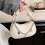Túi Xách Nữ Kẹp Nách Phối Xích Thời Trang Đi Tiệc Chất Da Nhung Size 18- ST007