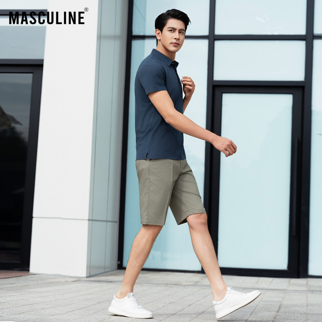 Áo polo nam cao cấp MASCULINE MPL52 Chất liệu tơ tằm thấm hút mồ hôi co giãn tốt phom Regular Fit