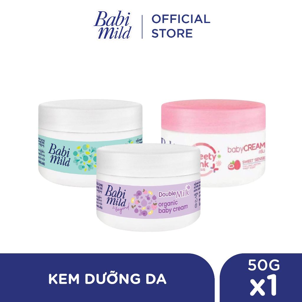 Kem dưỡng da trẻ em Babi Mild hũ 50g