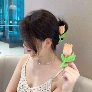 Kẹp Tóc Hoa Tuylip - Kẹp Ngoạm Hợp Kim Hoa Tuylip Cho Bạn Gái - Kẹp Xinh Thời Trang Cho Nữ - Kho Sỉ Gia Dụng Alulu