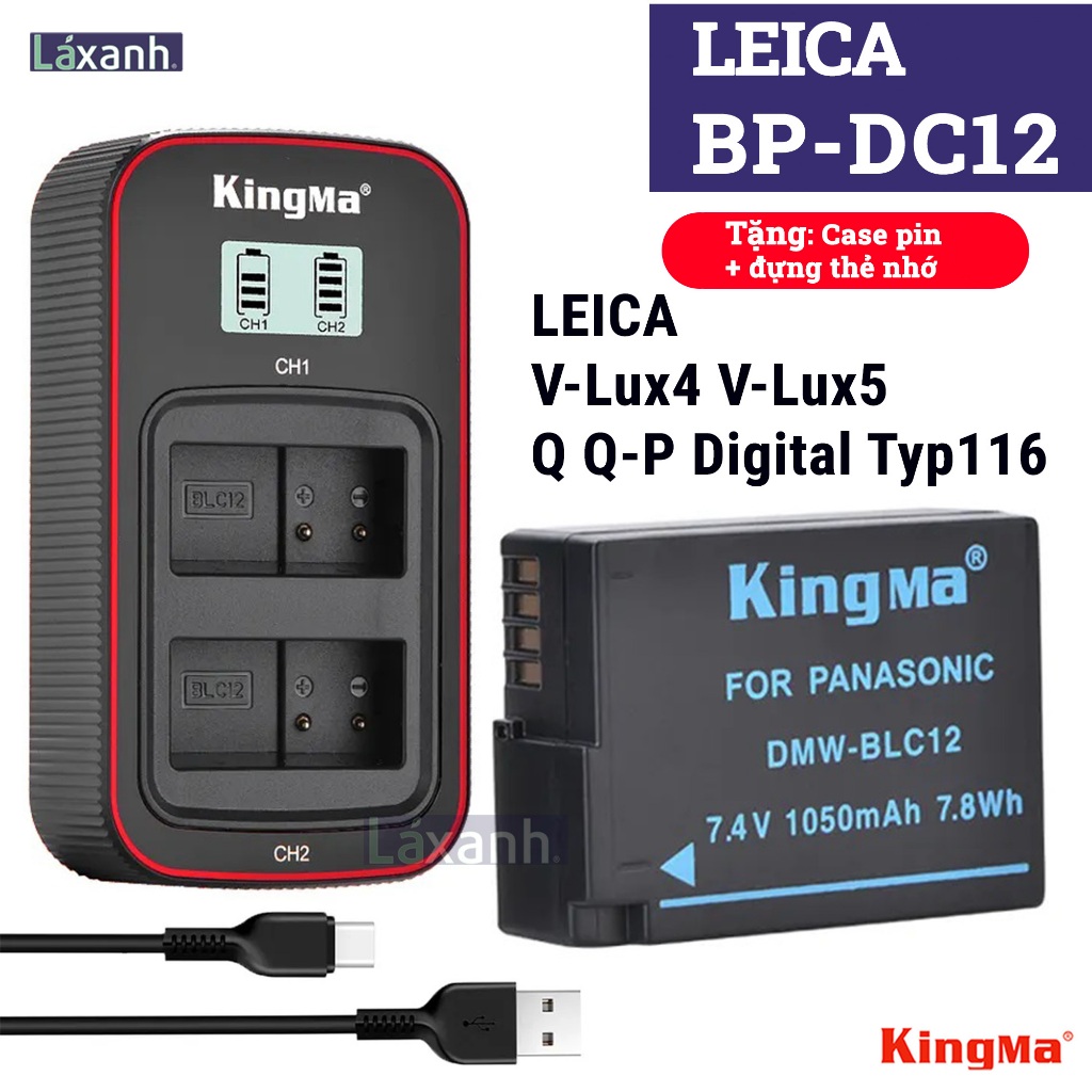 Genuine Leica BC-DC15-E Charger for Leica D-LUX 7, Typ 109, C-LUX with no wire e