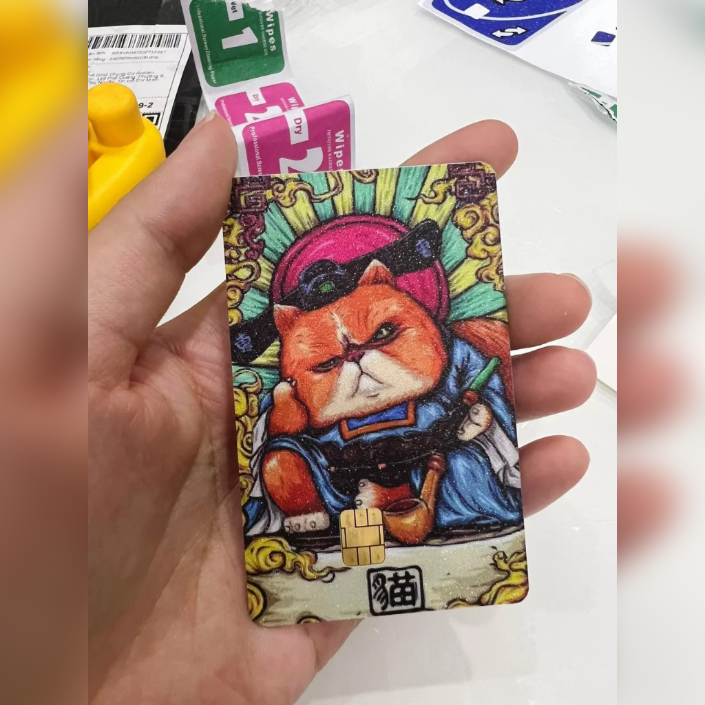 Miếng Dán Trang Trí BỘ TRANH TQ 4 - Decal Sticker Thẻ ATM (Thẻ Chung Cư, Thẻ Xe, Debit, Credit) NF2