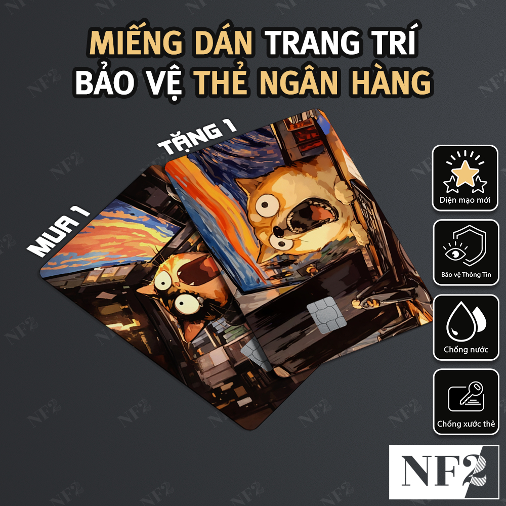 Miếng Dán Trang Trí DEADLINE CARD - Decal Sticker Thẻ ATM (Thẻ Chung Cư, Thẻ Xe, Debit, Credit) NF2