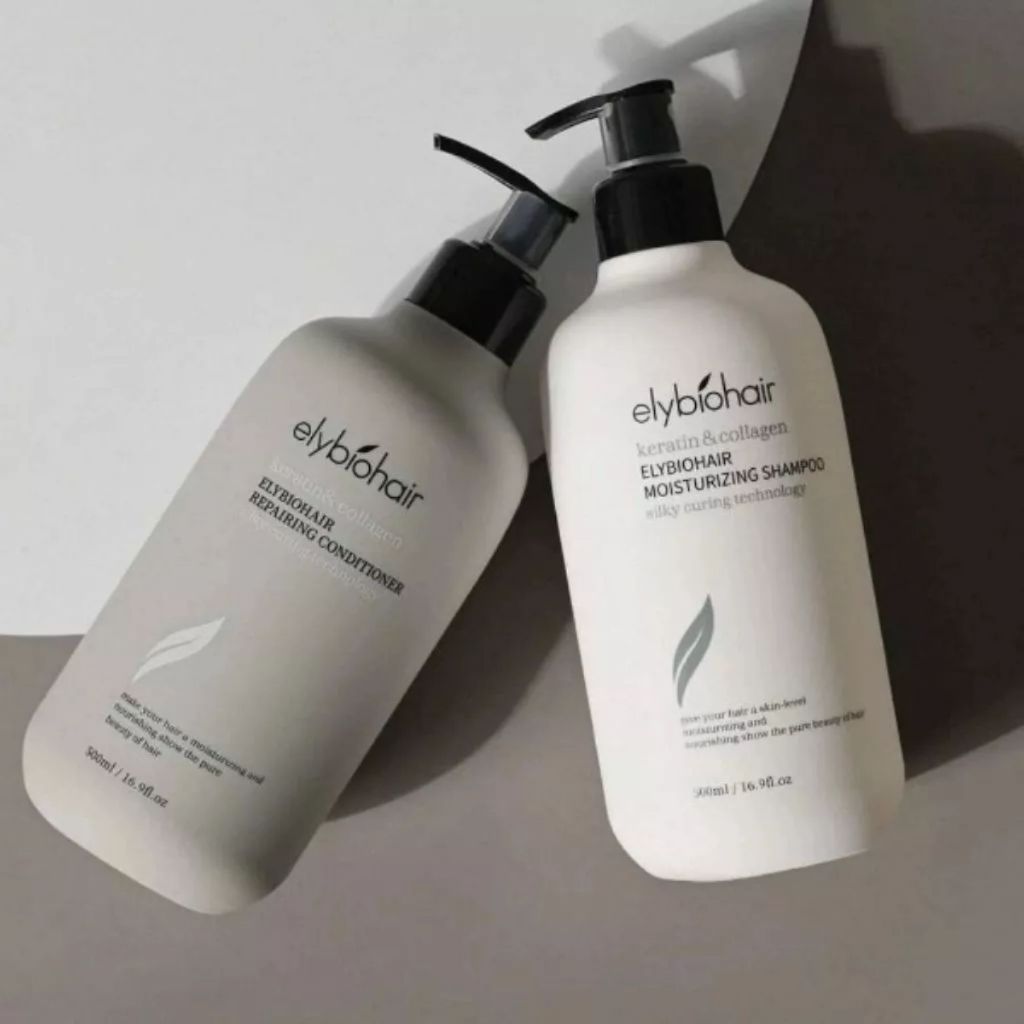 Cặp Dầu Gội Xả Elybiohair Collagen 1000ml/Chai | Làm Sạch Dịu Nhẹ, Dưỡng Mềm Mượt Dễ Chải