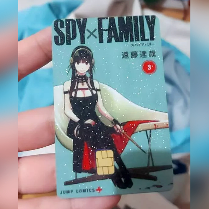 Miếng Dán Trang Trí SPY x FAMILY - Sticker Thẻ ATM (Thẻ Chung Cư, Thẻ Xe, Debit, Credit) NF2
