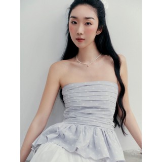 Áo OLV cúp ngực xếp ly dáng peplum nhiều màu pastel trẻ trung Ellerby phù hợp đi chơi đi cà phê