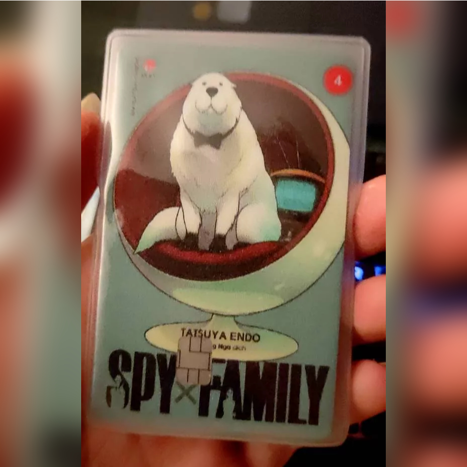 Miếng Dán Trang Trí SPY x FAMILY - Sticker Thẻ ATM (Thẻ Chung Cư, Thẻ Xe, Debit, Credit) NF2