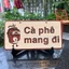 Bảng Gỗ Chữ "Cà Phê Mang Đi" Treo Trang Trí Quán Cafe, Quầy Pha Chế, Xe Bán Cà Phê