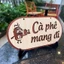 Bảng Gỗ Chữ "Cà Phê Mang Đi" Treo Trang Trí Quán Cafe, Quầy Pha Chế, Xe Bán Cà Phê