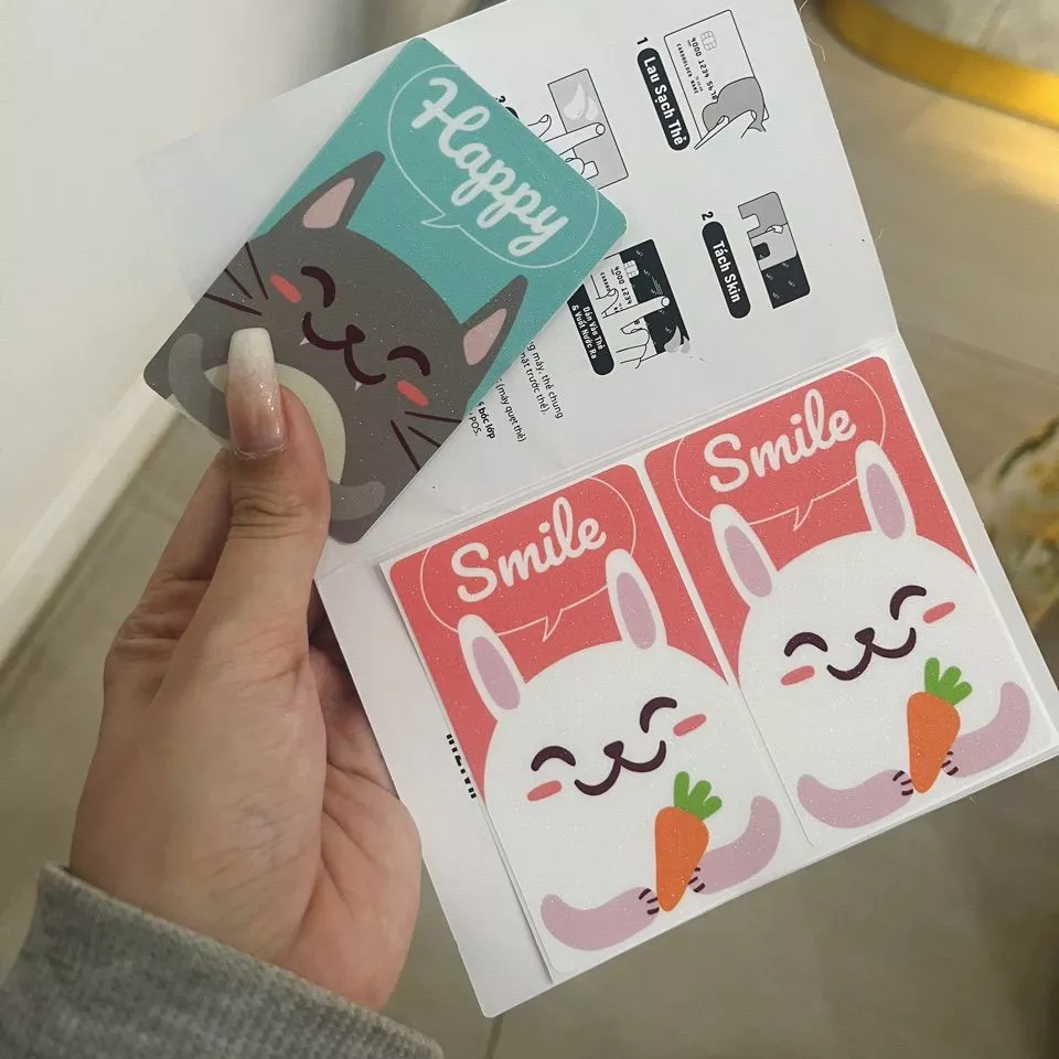 Miếng Dán Trang Trí ANIMAL DỄ THƯƠNG- Sticker Thẻ ATM (Thẻ Chung Cư, Thẻ Xe, Debit, Credit) NF2