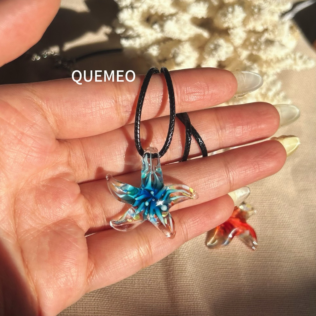 [SỈ] Dây chuyền mặt Hoa Thuỷ Tinh FLOWER QUEMEO Phụ Kiện Đi Biển PHIÊN BẢN MỚI