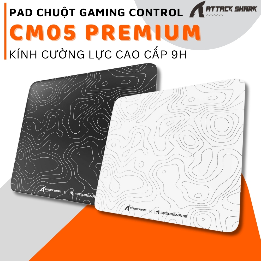 Pad Kính Gaming Attack Shark CM05 Premium - Bề Mặt Kính Cường Lực 9H ...