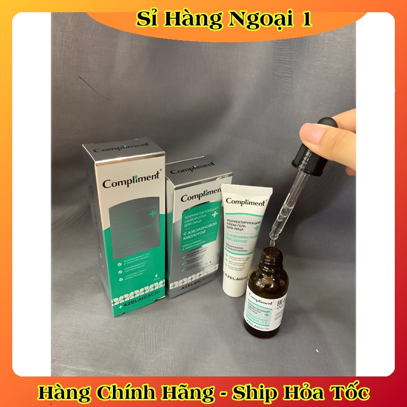 [MẪU MỚI XANH LÁ] Serum Compliment Azelaic Acid giảm thâm mụn, đều màu da 27ml của Nga