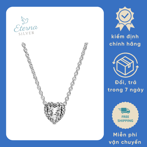 vòng cổ bạc trái tim