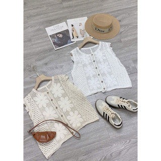 LT - Áo ren nữ cánh tiên hoạ tiết hoa thêu boho vintaget siêu điệu free size 1063