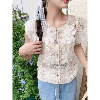 LT - Áo ren nữ cánh tiên hoạ tiết hoa thêu boho vintaget siêu điệu free size 1063