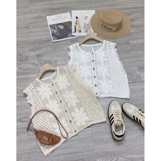 LT - Áo ren nữ cánh tiên hoạ tiết hoa thêu boho vintaget siêu điệu free size 1063