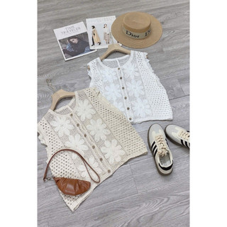 LT - Áo ren nữ cánh tiên hoạ tiết hoa thêu boho vintaget siêu điệu free size 1063