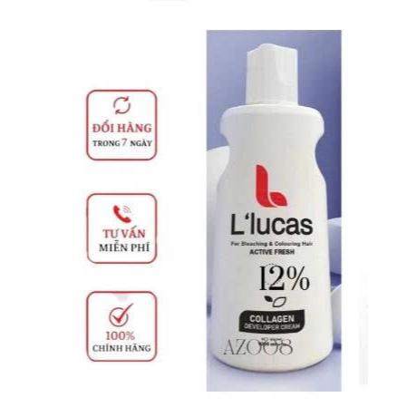 oxy bạc hà chống rát da đầu Lucas Chính Hãng 1000ml oxy bạc hà dưỡng trợ thuốc nhuộm tóc