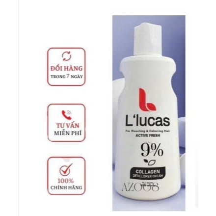 oxy bạc hà chống rát da đầu Lucas Chính Hãng 1000ml oxy bạc hà dưỡng trợ thuốc nhuộm tóc