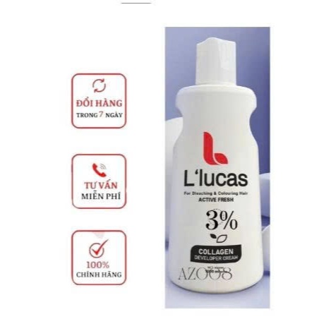 oxy bạc hà chống rát da đầu Lucas Chính Hãng 1000ml oxy bạc hà dưỡng trợ thuốc nhuộm tóc